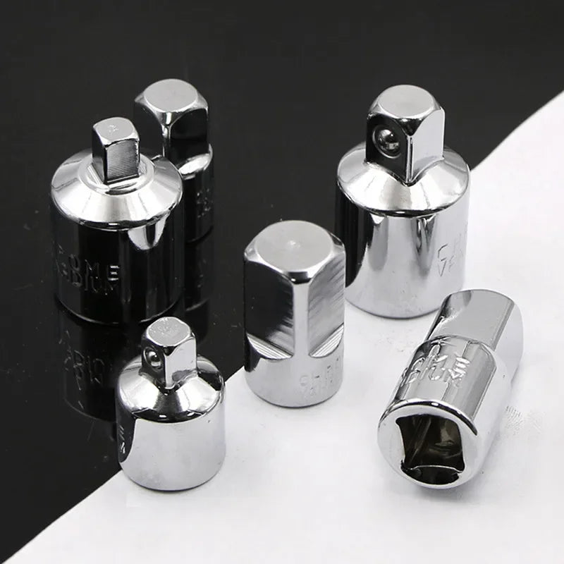 Socket Adapter Ratchet Wrench Adapter 1/2 Large Flywheel 3/8 Medium Flywheel 1/4 Small Flywheel CR-V Chrome Vanadium Steel Set
