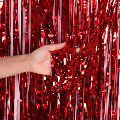 2/3M Party Background Wedding Decoration Foil Fringe Curtain Sequin Bachelorette Photo Backdrop Wall Curtain Birthday Baby Shower