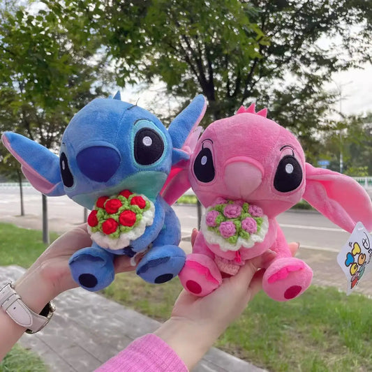 Anime Lilo & Stitch Couple Models Cartoon Stuffed Plush Dolls Anime Plush Baby Toys Pendant Toys Kawaii Kids Birthday Gift
