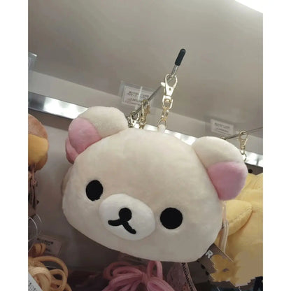 Hot Sale Anime Rilakkuma Expansion Wallet Purse Cartoon Bear Face Small Short Wallets Girls Cute Purses Money Clips Bag Toy gift