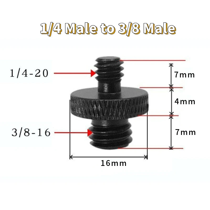 2/4pcs Universal Camera Conversion Screw 1/4 Male to 3/8 M4 M5 M6 M8 M10 Male Screw Tripod Monopod Mount Adapter Photography