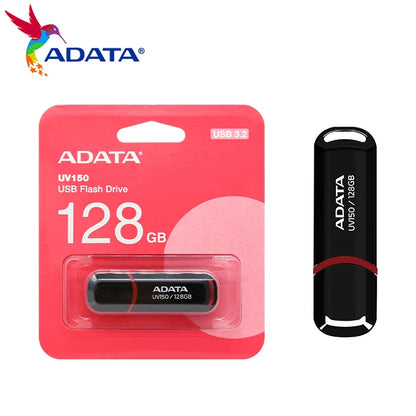ADATA UV150 USB3.2 High-speed Flash Drive Plug And Play Easy Portable USB Flash Drive Black 256GB 128GB 64GB 32GB