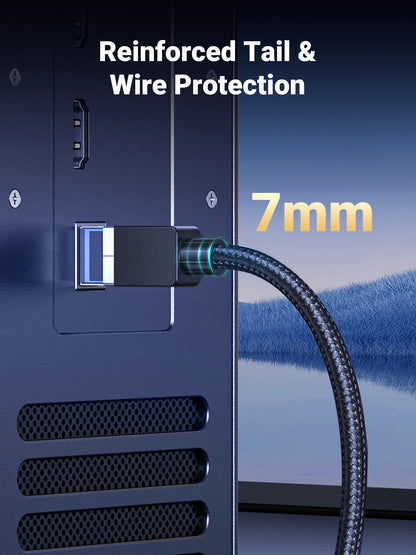 UGREEN CAT 8 Ethernet Cable High Speed Braided 40Gbps 2000Mhz Network LAN Cord RJ45 Shielded Indoor for Router PC PS5 Modem Xbox