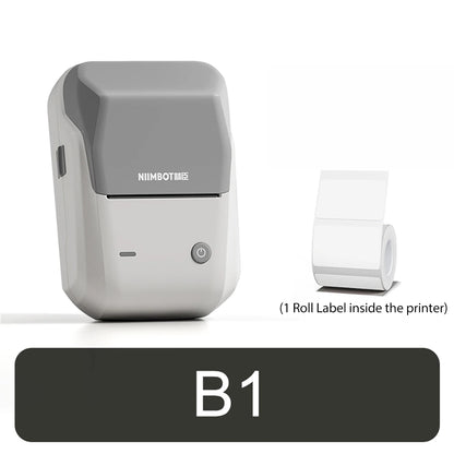 NIIMBOT B1 Portable Thermal Printer With Tapes 2 Inch Adhesive Label Printer Mini Bluetooth Sticker Maker Support Smartphones PC