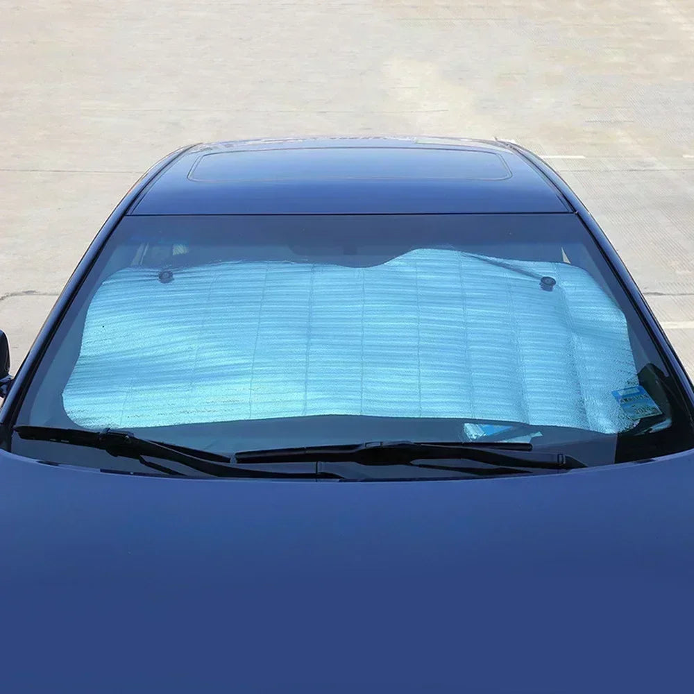 Universal Windshield Sunshade, Foldable Car Front Window Sunshade, Snow Ice Protection Cover, Winter Summer Windshield Shield