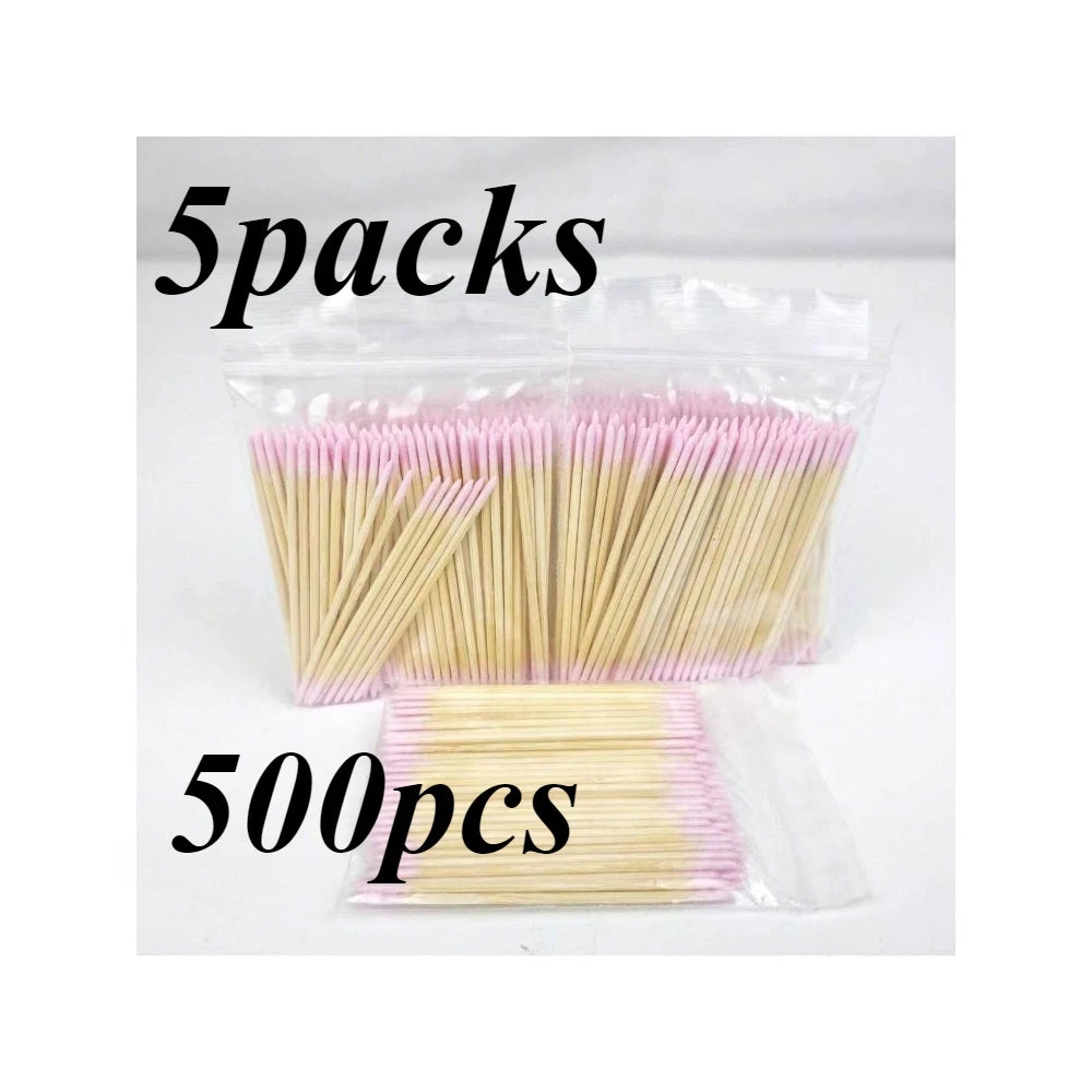 100/300/500/700/900Pcs Double-Tipped Cotton Swabs, for Tattooed Eyebrows, Beauty Makeup Tools for Wiping, Nail Polish Wiping
