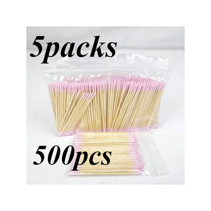 100/300/500/700/900Pcs Double-Tipped Cotton Swabs, for Tattooed Eyebrows, Beauty Makeup Tools for Wiping, Nail Polish Wiping