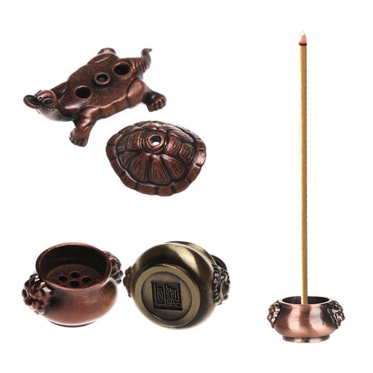 Brass Incense Burner Holder For Incense, Stick Coil Bottle Gourd Shaped Copper Incense Holder, Copper Censer