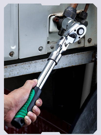 1/4，3/8，1/2 Inch Drive Socket Adjustable Ratchet Wrench Extendable Handle Wrench 72-Tooth Quick-Release Reversible