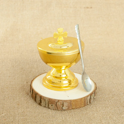 Church Supplier, High Polished Gold Plated Hanging Incense Burner, Orthodox Censer, Church Home Decoration Catholic Chalice, HTISOK