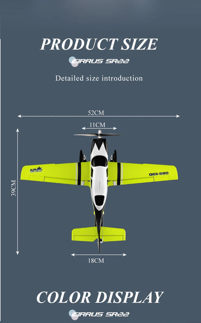 Stunt RC Glider Plane, 4CH 2.4G Remote Control, Brushless Aircraft EPP Foam Fixed Wing Airplane Model Toys for Children, QIDI580