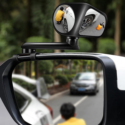 2Pcs, Car Rearview Mirrors, 360° Blind Spot Mirror, Adjustable Rotatable Convex Wide-angle Clear Rearview Safety Mirror Accessories