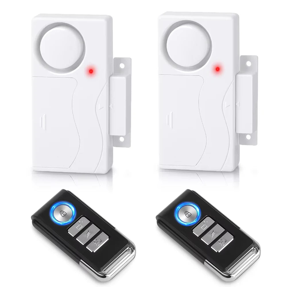 Awapow Wireless Door Alarm With Remote Control Anti-Theft Door And Window Security Alarms Home Security Sensor Burglar Alarms