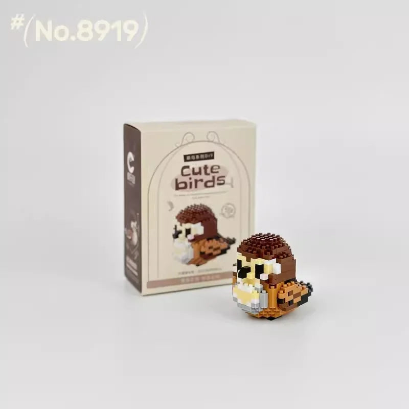 Moe Bird Series Building Block Toys Assembly, Tabletop Ornaments, Children's Educational Toys, Suitable for Boys and Girls, Christmas Gift