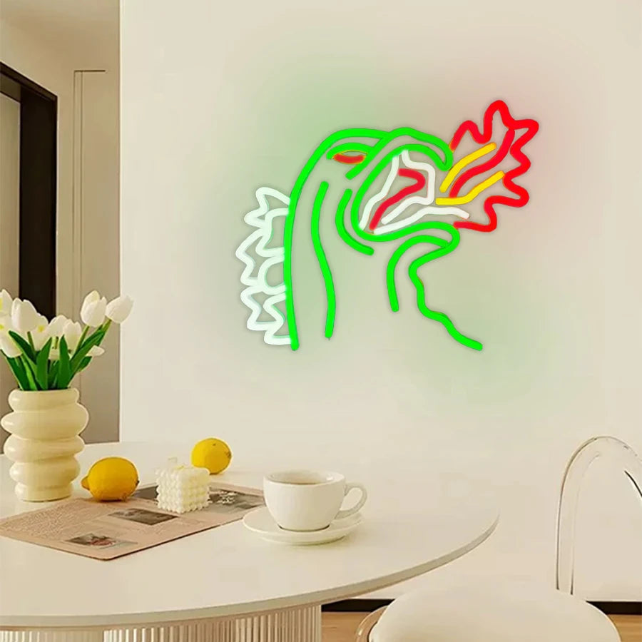 Anime Neon Sign, Dinosaurs Neon Sign, LED Neon Lights for Bedroom Wall Game Room, Party Decor for Kids Boys Man, Cave, Gifts