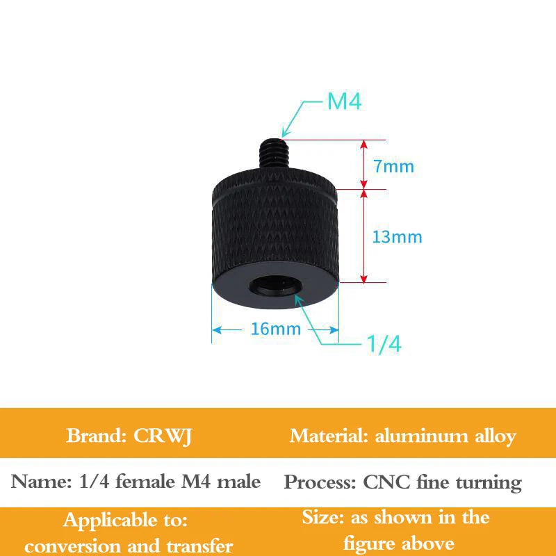Conversion Screw Dual Nuts Tripod Mount 1/4toM4 M5 M6 M8 M10 Inch Projector Bracket Adapter Converter for DSLR Camera Tripod Acc