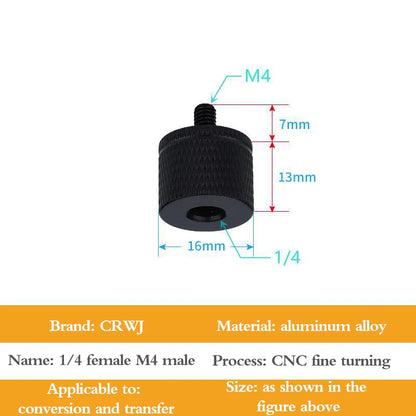 Conversion Screw Dual Nuts Tripod Mount 1/4toM4 M5 M6 M8 M10 Inch Projector Bracket Adapter Converter for DSLR Camera Tripod Acc