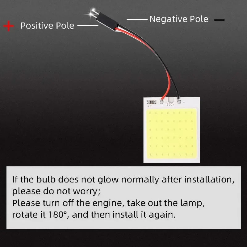 10/1 PCS 48 SMD T10 4W 12V COB Car Interior Panel LED Lights White Lamp Bulb Car Dome Reading Trunk Lamps