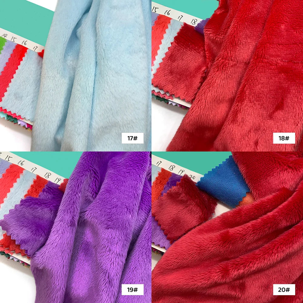 45x50cm 34~66# Plush Fabric For Sewing 5mm Pile Length 100 Polyester Hair Material For Popular Cotton Dolls DIY Handmade Fabric