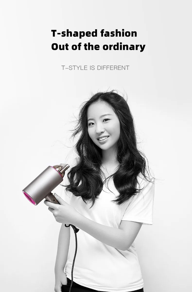 Popular Foldable Hair Dryer 1800W Blue Light Negative Ion Super Silent US/EU/UK Plug 110V/220V Home Barber Recommended