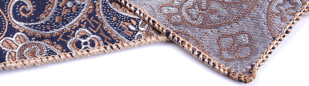 Vintage Paisley Men British Design Floral Print Pocket Square Handkerchief Chest Towel Suit Accessories