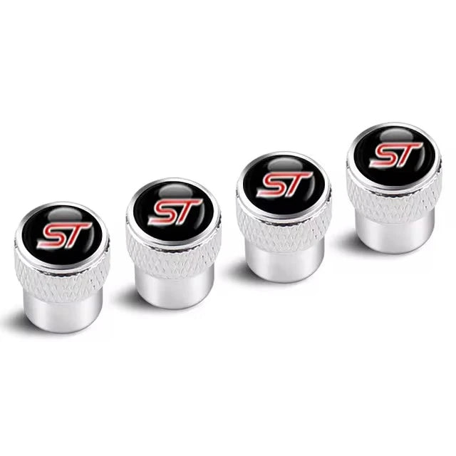 4Pcs/set High Quality Car Valve Caps Stem Case Covers For ST Line Accessories Wheel Valve Dust Caps Tyre Rim Stem Cover For Ford