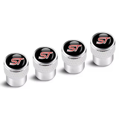 4Pcs/set High Quality Car Valve Caps Stem Case Covers For ST Line Accessories Wheel Valve Dust Caps Tyre Rim Stem Cover For Ford