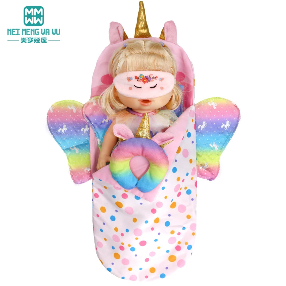 Doll accessories for 15-17 inch newborn doll backpack, seat towel, blanket, toy diaper, panties bag