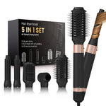 5-in-1 detachable hair dryer brush styling system, fast drying, curling, smoothing, and styling, automatic curling iron