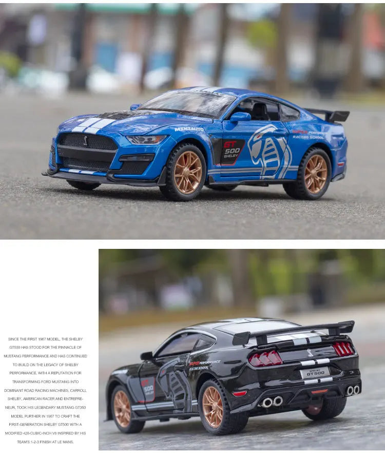 1:32 Ford Mustang Viper GT500 Supercar Alloy Diecast Model Decorative Trendy Ornaments Computer Desktop Ornaments Gift For Boys