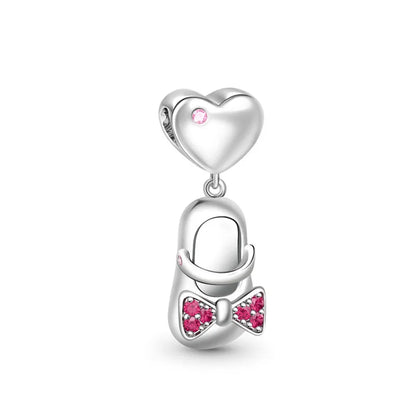 Pink Bead Bag Perfume Lipstick high heels Pendant fit Original Bracelet Accessories DIY Jewelry Women 925Silver Gift Trunk Charm