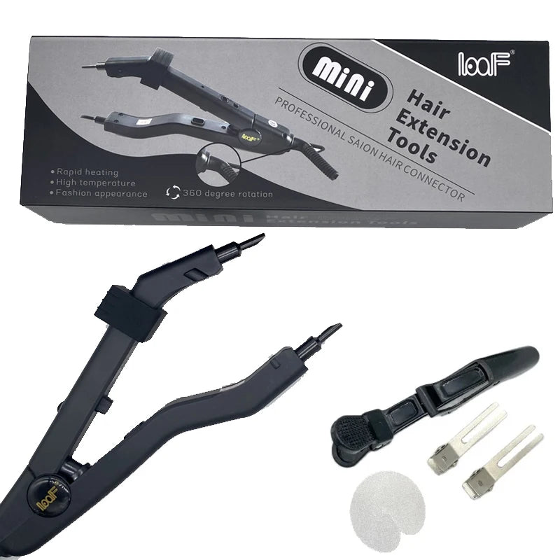 JR609A Quality Black Heat Hair Connector Temperature Controllable Heat Iron Hair Extension Tools Kit
