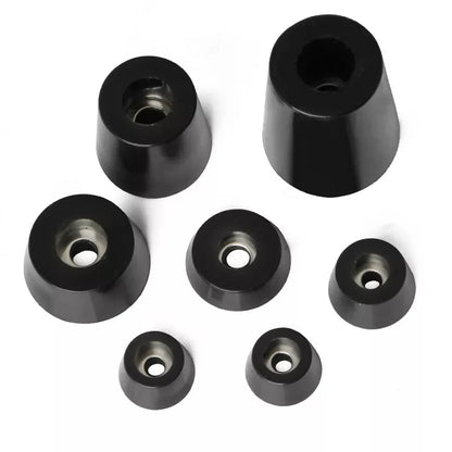 Black Rubber Bumper Furniture Pad Feet Leg Pads Tile Floor Protectors Table Leg Cover With Washers