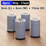 Stackable Furniture Heightening Foot Pads: Table Leg Pads, Coffee Table & Cabinet Base Risers, Bed Leg Heightening Pads