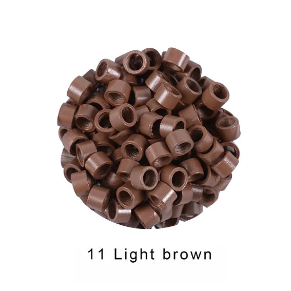 1000Pcs 4.0 mm Hair Extension Microringe Micro Links Rings Beads Links With Screws Thread Aluminium 7 Colors Optional