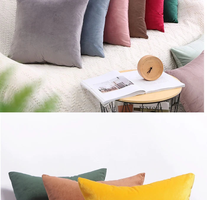Pillow Cover Velvet, Pillow Case 40x40cm For Living Room Sofa Decorative Pillows, Home Decor Housse De Coussin