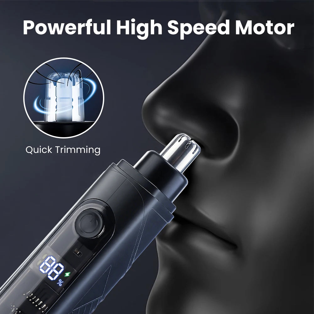 Electric Nose Hair Trimmer For Men Women, High Speed Motor Hair Remover, Lips Eyebrows Razor R Type Cutter Head Trimmer for Nose