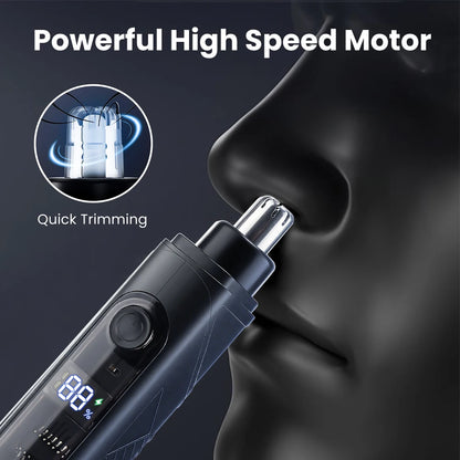 Electric Nose Hair Trimmer For Men Women, High Speed Motor Hair Remover, Lips Eyebrows Razor R Type Cutter Head Trimmer for Nose