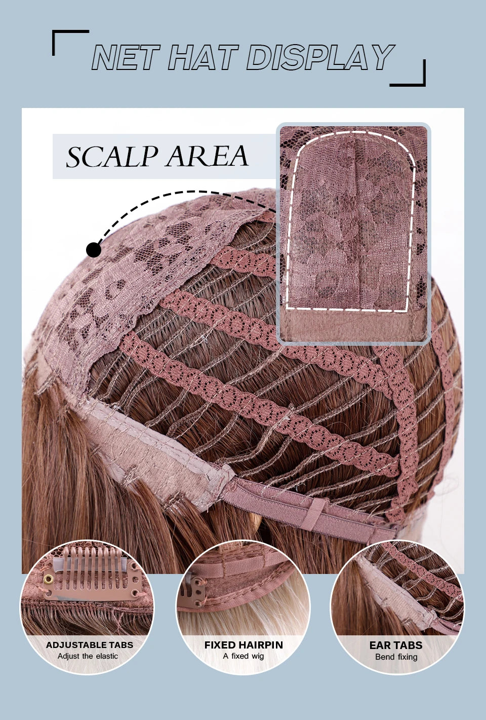 CharmSource Blonde Long Hair Natural Straight Wig, Synthetic Wigs  for Women Daily Party High Density