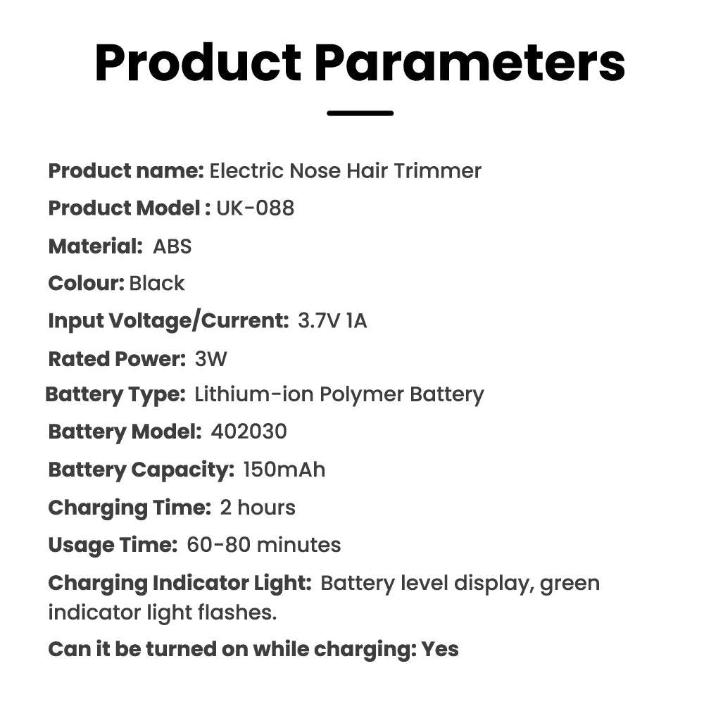 Electric Nose Hair Trimmer For Men Women, High Speed Motor Hair Remover, Lips Eyebrows Razor R Type Cutter Head Trimmer for Nose