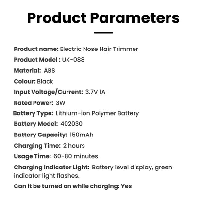 Electric Nose Hair Trimmer For Men Women, High Speed Motor Hair Remover, Lips Eyebrows Razor R Type Cutter Head Trimmer for Nose