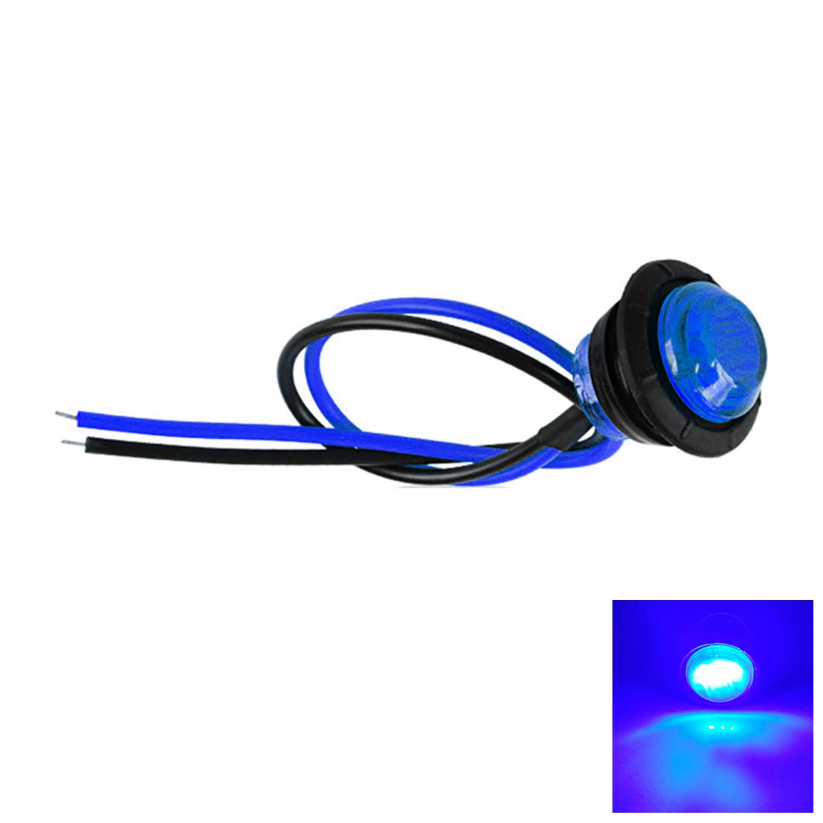 10/20 PCS Mini Round LED Side Marker Light High Brightness 12-24V Truck Trailer Auto Indicators Clearance Light Universal