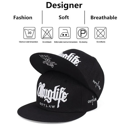 1 Pcs, Fashion Fastball CAP, Thuglife Embroidery Hiphop Baseball Cap, Snapback Hat, Adult Outdoor Casual Sun, Casual Bone Adjustable
