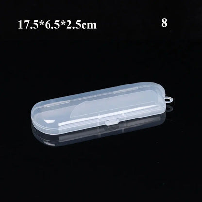 Various Shapes Plastic Transparent Storage Box, Small Items Sundries Organizer Case, Jewelry Earrings Rings Beads Container Tools