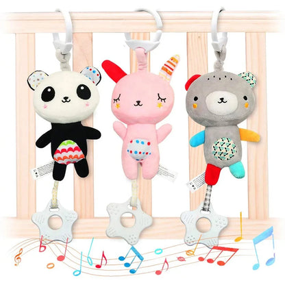 Baby Rattles with Teethers Soft Plush Stroller Car Seat Crib Baby Hanging Toys Development Infant Toy for Newborn Bebe Gifts