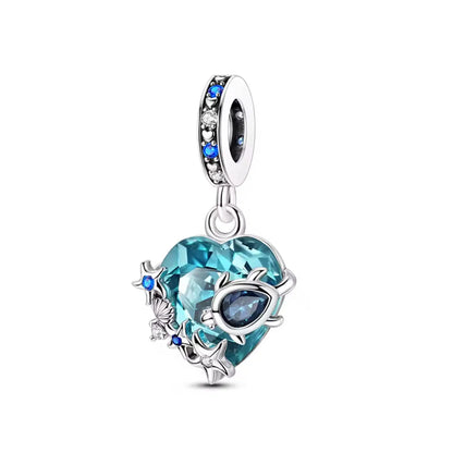 New 925 Silver Octopus crab Charm Bead Sea turtle starfish Seahorse dolphin Pendant Fit Original Bracelet Women DIY Jewelry Gift