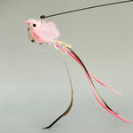 Interactive Cat Toy Hands-Free Cat Stick Playing Kitten Playing Teaser Wand Toy Suction Cup Bird/Feather Cat Wand Pet Supplies