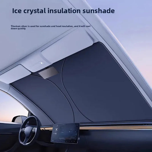 Car Window Sunshade Cover, Sun Shade, Windshield Visor Protector Windscreen Folding, Auto UV Protection Curtain Styling Accessories