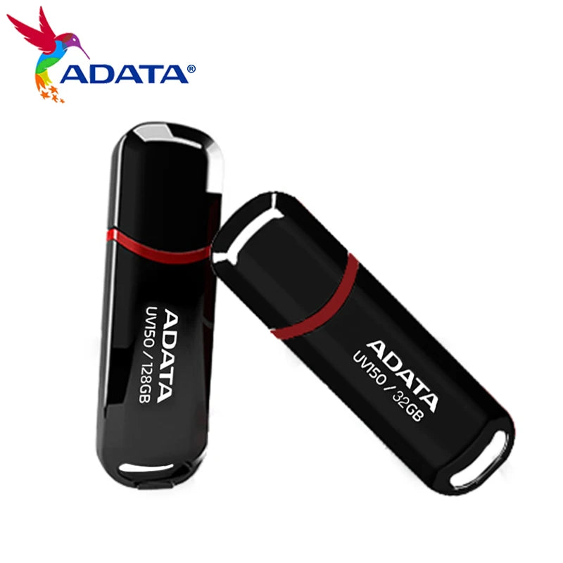 ADATA UV150 USB3.2 High-speed Flash Drive Plug And Play Easy Portable USB Flash Drive Black 256GB 128GB 64GB 32GB