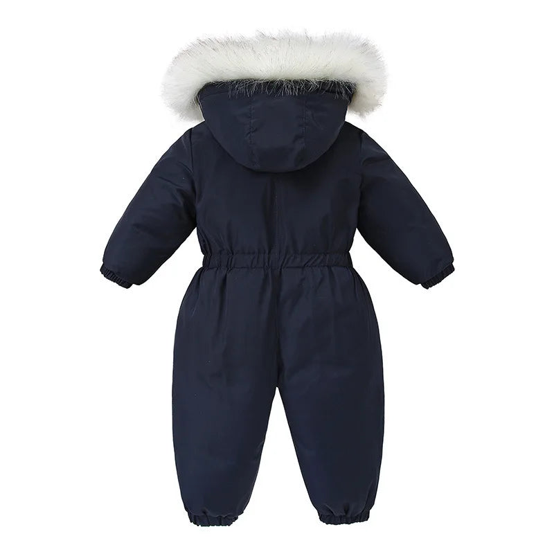 -30 Winter Ski Suit Plus Velvet Baby Jumpsuit Boy Overalls Warm Kids toddler girl Clothes Children Clothing coat infant overcoat